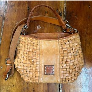 CAMPOMAGGI Prestige Hobo bag grained cow leather light brown